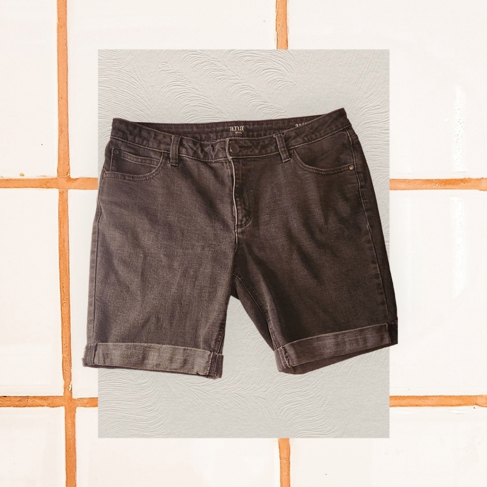 a.n.a Black Cuffed Jean Shorts 🖤